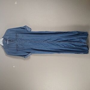 Neiman Marcus Denim Maxi Dress Size‎ 8